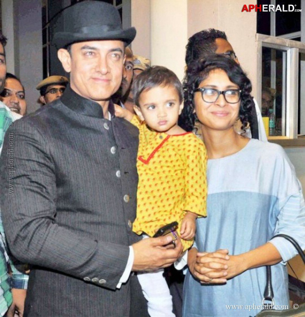 Aamir n Kiran Son Azad Rao Khan Stills