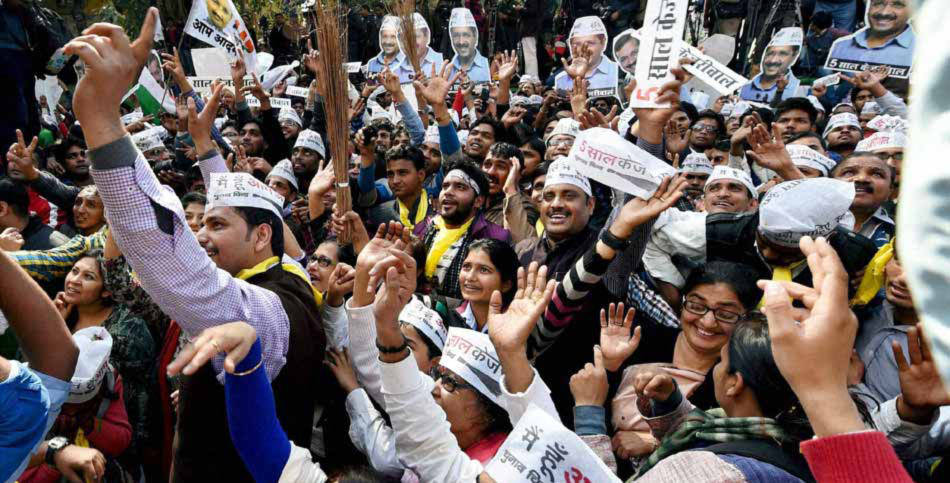 AAP Celebrates Delhi Polls Victory Photos