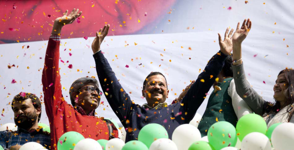 AAP Celebrates Delhi Polls Victory Photos