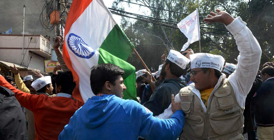 AAP Celebrates Delhi Polls Victory Photos