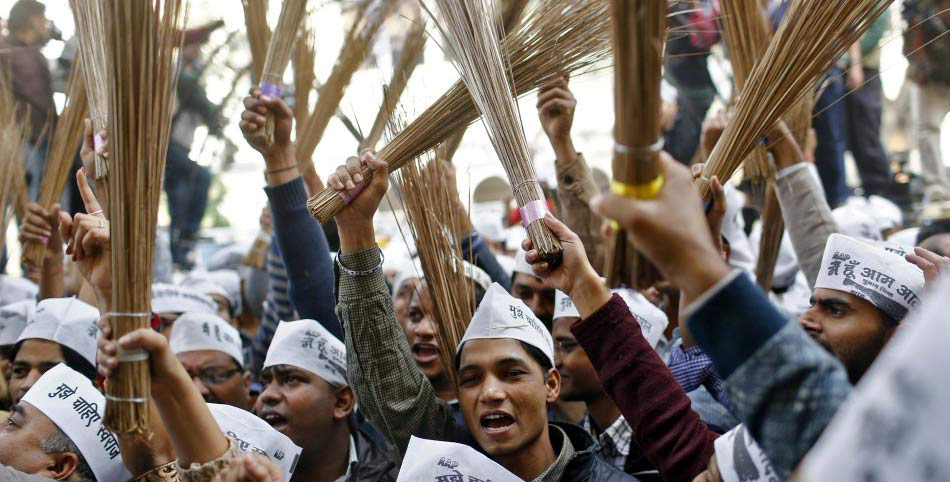 AAP Celebrates Delhi Polls Victory Photos