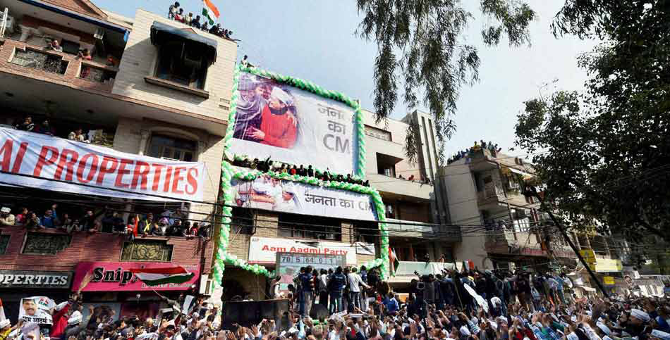 AAP Celebrates Delhi Polls Victory Photos