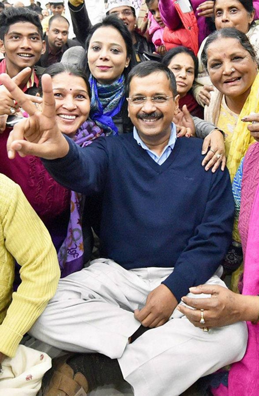 AAP Celebrates Delhi Polls Victory Photos