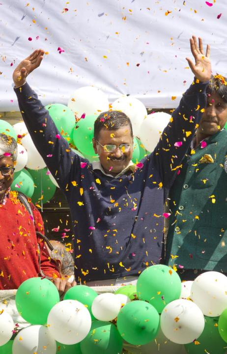 AAP Celebrates Delhi Polls Victory Photos