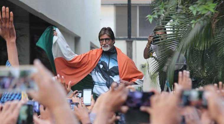 Amitabh Bachchan drapes national flag on India victory against Pakistan