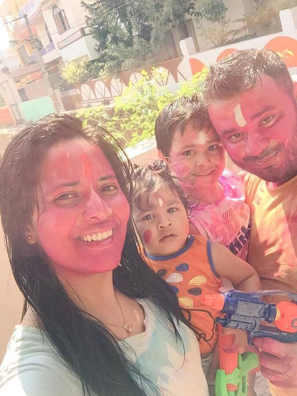 Anasuya Celebrating Holi Photos