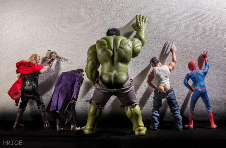 Awesome Looking Scenes With Superhero Action Figures