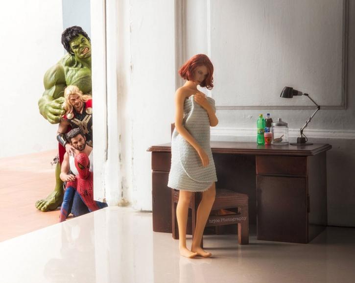 Awesome Looking Scenes With Superhero Action Figures