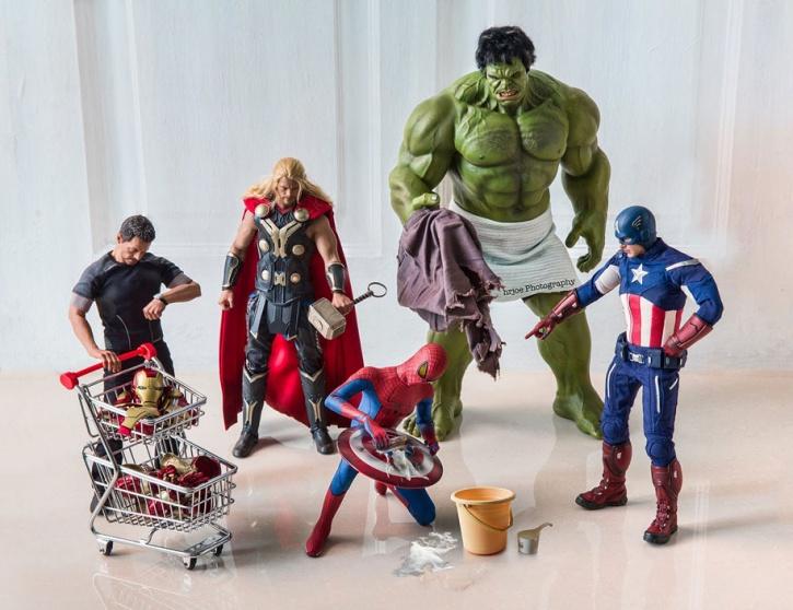 Awesome Looking Scenes With Superhero Action Figures