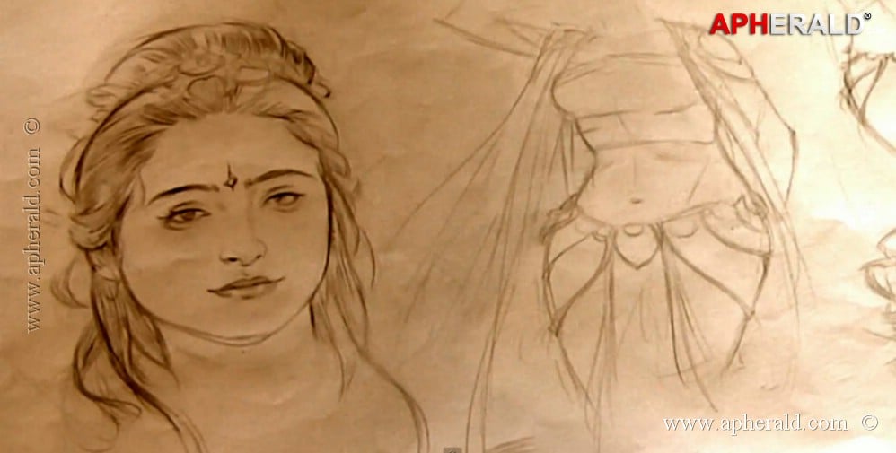 Bahubali Anushka 1st Look n Making Photos