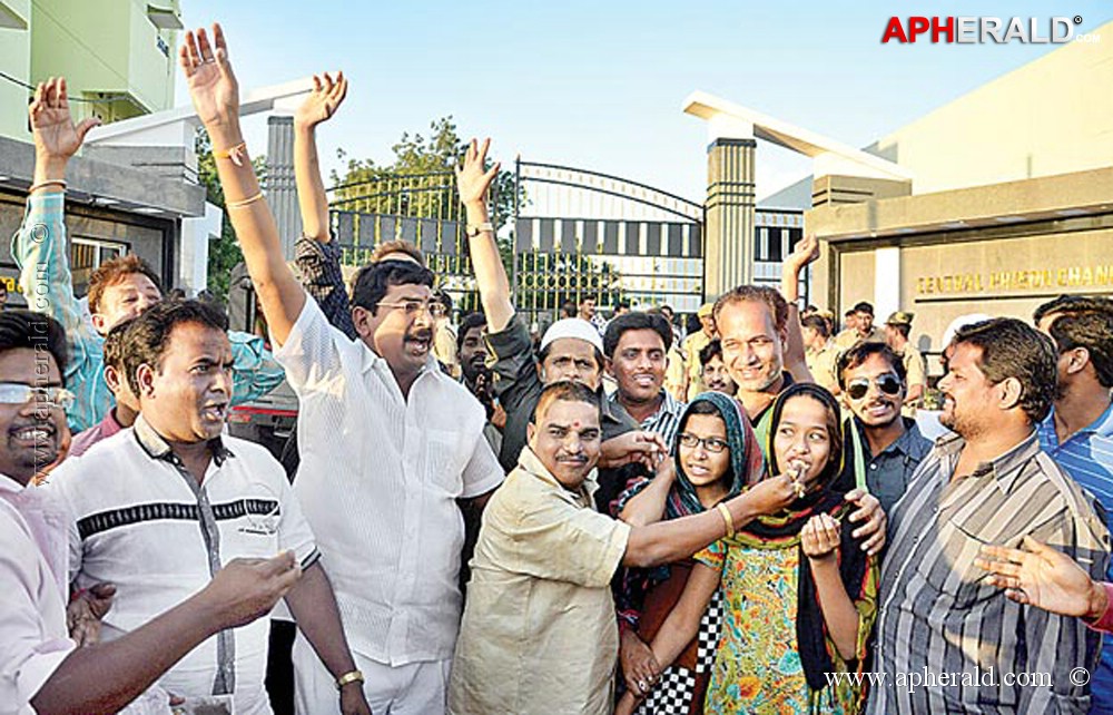 Celebrations at Jagan Release