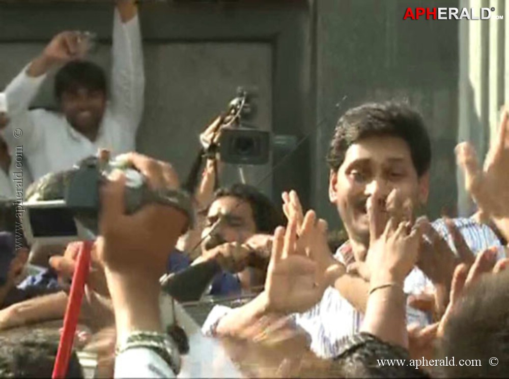 Celebrations at Jagan Release