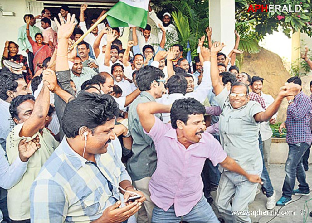Celebrations at Jagan Release