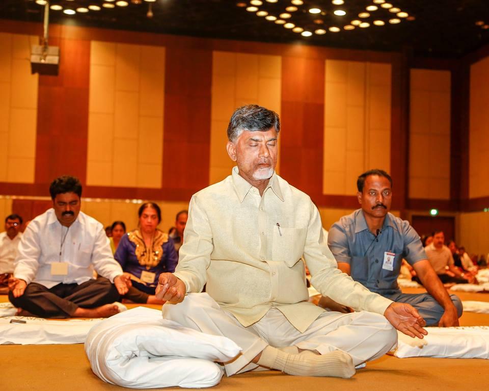 Chandrababu Naidu Yoga Stills