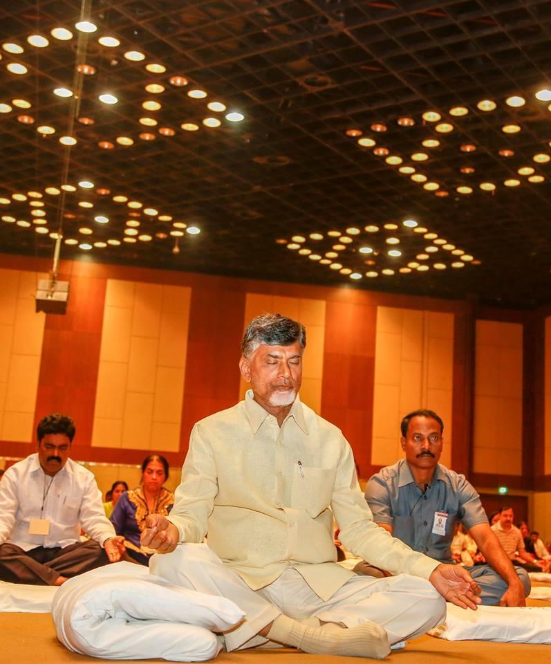 Chandrababu Naidu Yoga Stills