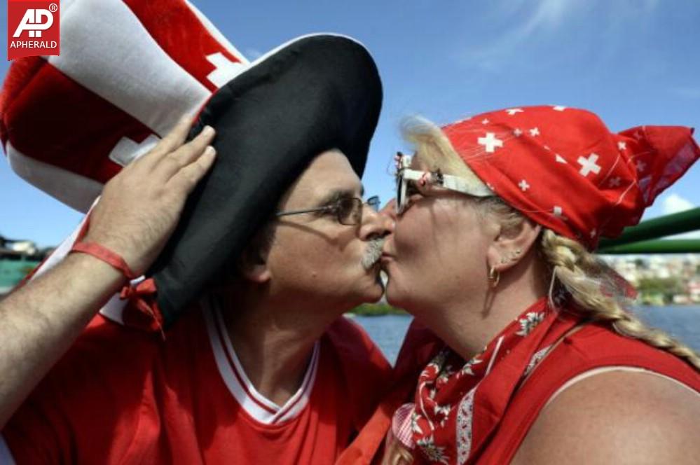 FIFA World Cup 2014 Fans On Kissing Spree