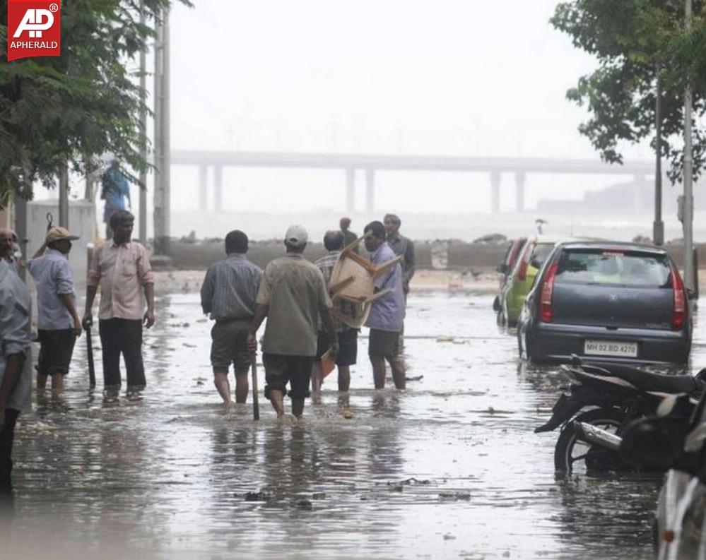 High Tide Floods Mumbai City Photos