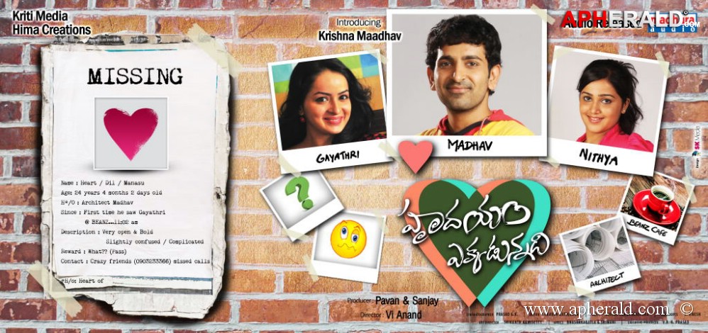 Hrudayam Ekkadunnadi Movie Posters