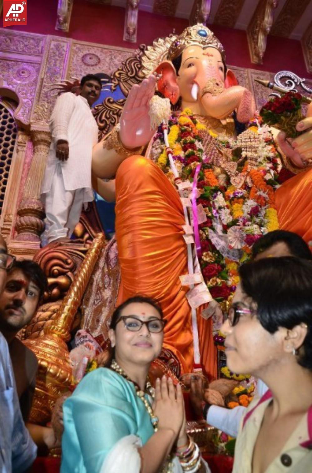 Rani Mukerji Snapped at Lalbaugcha Raja Ganesh Mandal