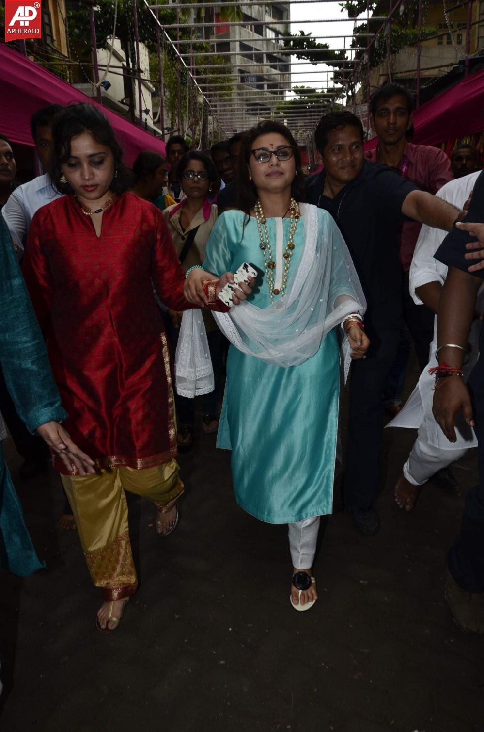Rani Mukerji Snapped at Lalbaugcha Raja Ganesh Mandal