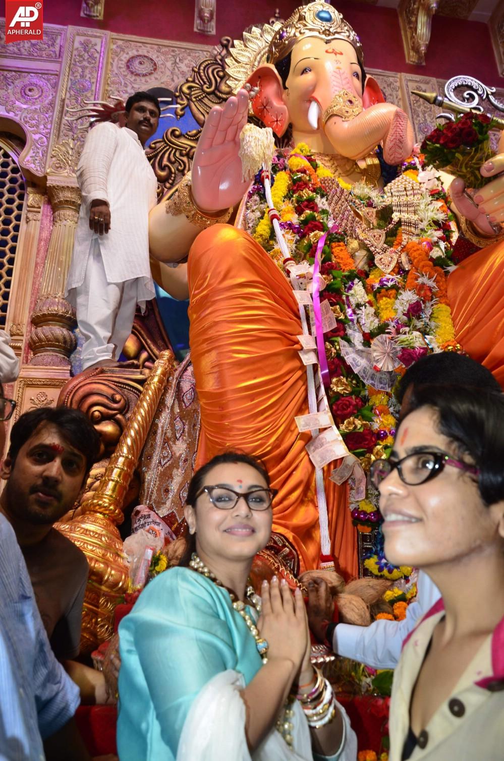 Rani Mukerji Snapped at Lalbaugcha Raja Ganesh Mandal