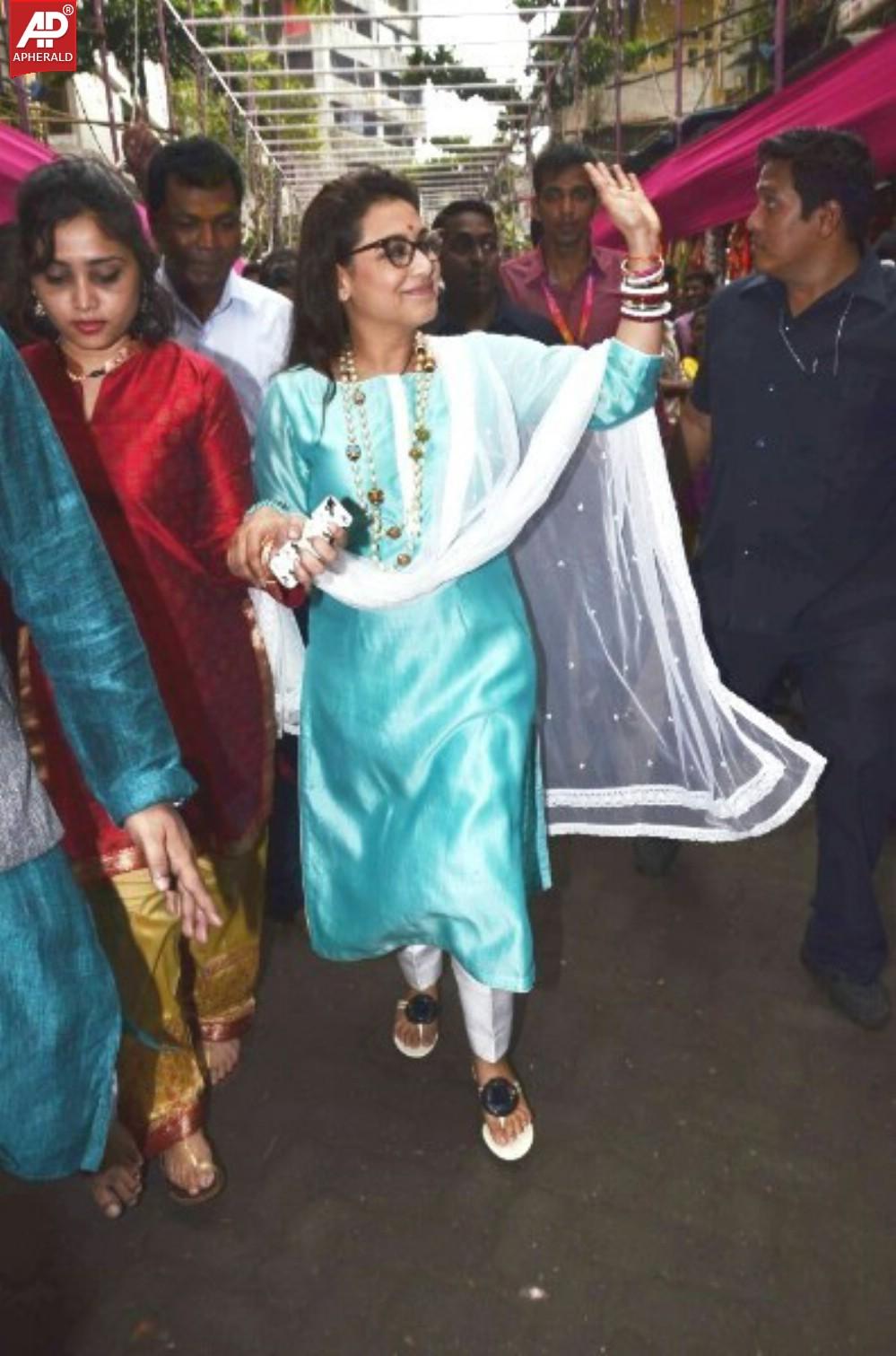 Rani Mukerji Snapped at Lalbaugcha Raja Ganesh Mandal
