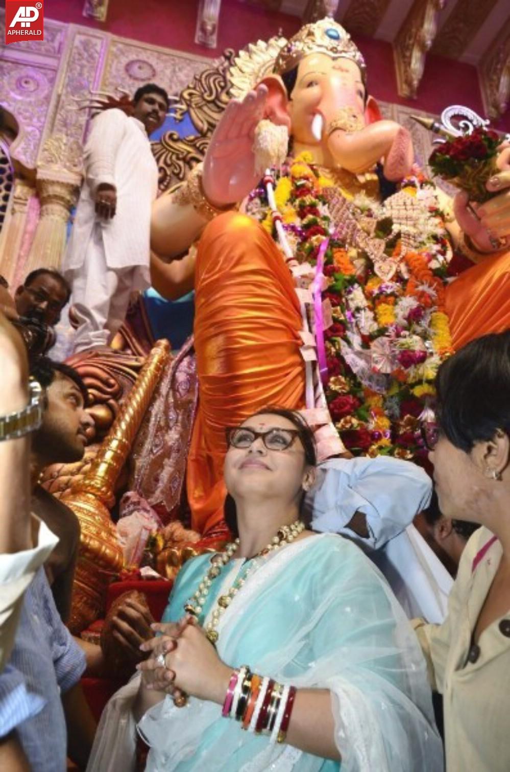 Rani Mukerji Snapped at Lalbaugcha Raja Ganesh Mandal