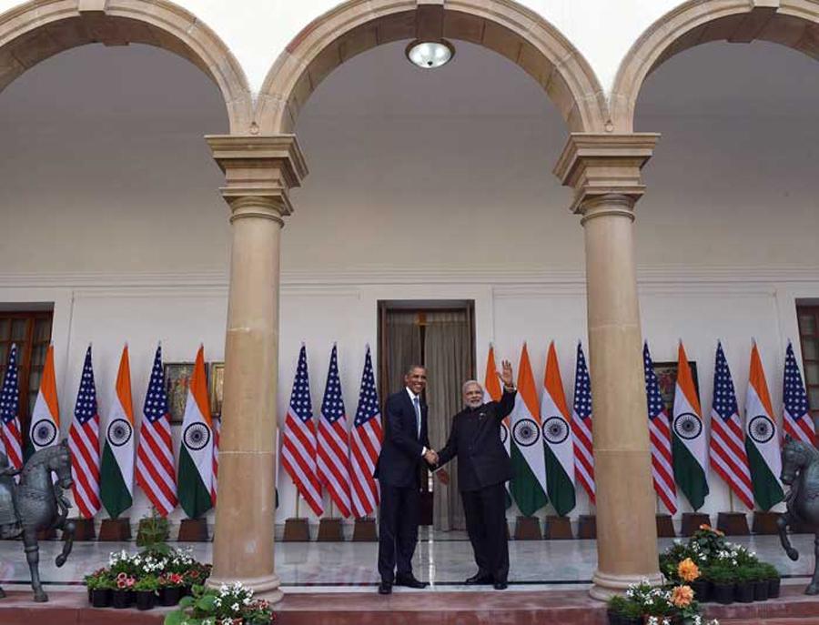 Modi and Obama Hold Talks at Barack Obama