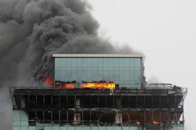 Mumbai High Rise Building Gutted By Fire