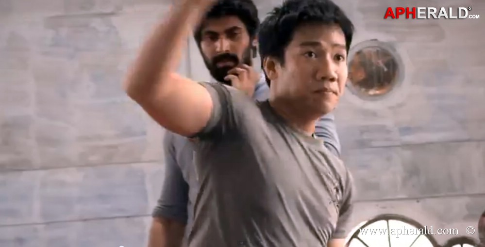 Rana Working Stills in Bahubali Movie