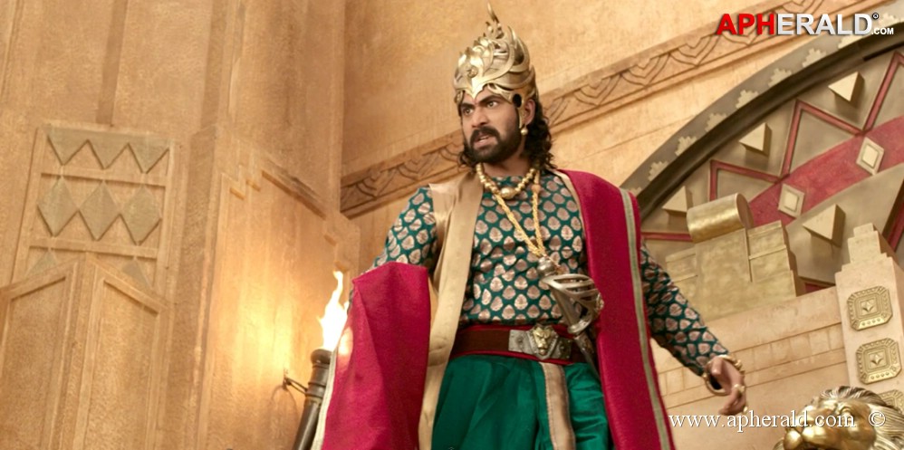 Rana Working Stills in Bahubali Movie