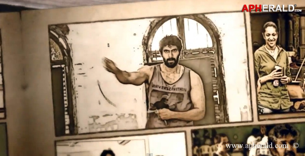 Rana Working Stills in Bahubali Movie