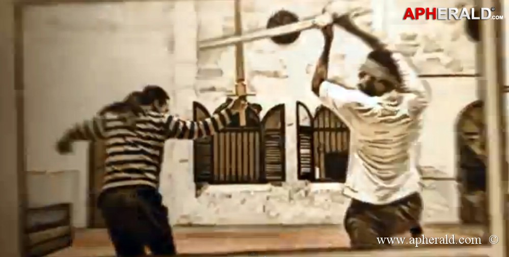 Rana Working Stills in Bahubali Movie