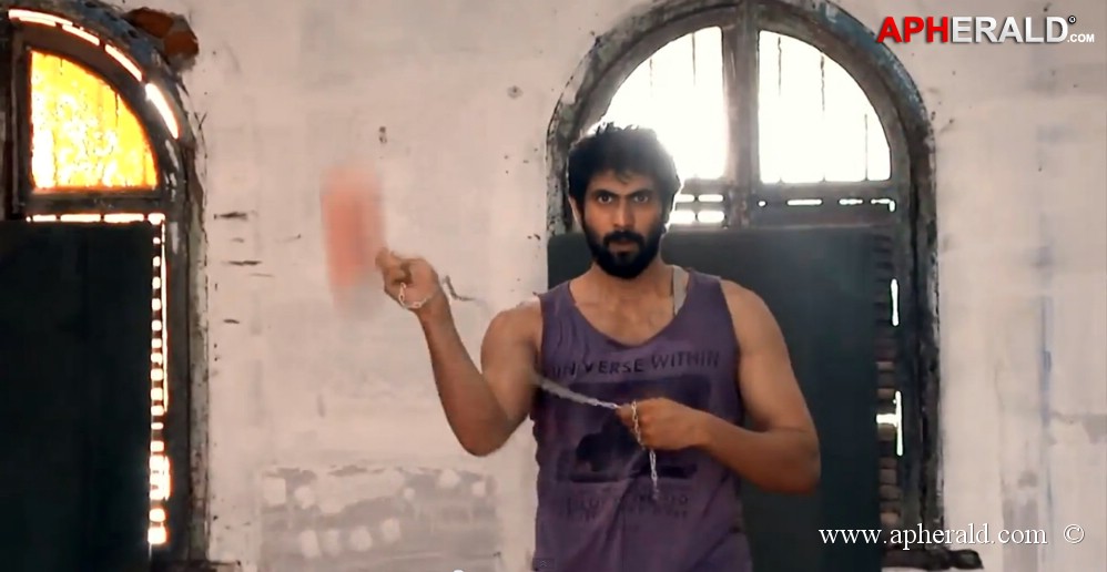 Rana Working Stills in Bahubali Movie