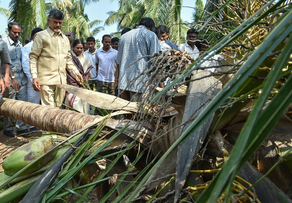 Shri NCBN visiting cyclone affected areas