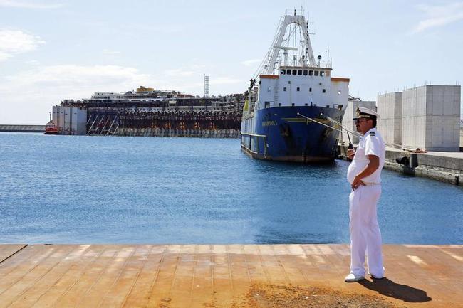 Wrecked Costa Concordia completes its Final Voyage