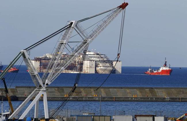 Wrecked Costa Concordia completes its Final Voyage