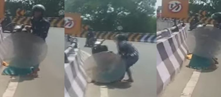 Can men and women do this on Koyambedu flyover in broad daylight? Viral shocking video!