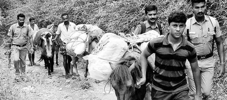 Kodaikanal hill villages, all the materials required for polling were carried to the hills by horses.