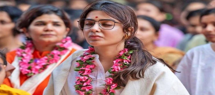 सामंथा रुथ प्रभु अभिनय अवकाश के बीच ध्यान कर रही हैं