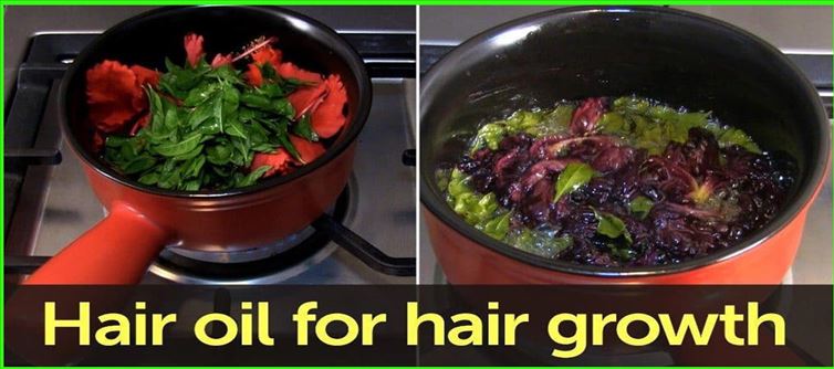 How to make hibiscus oil which helps in hair growth?