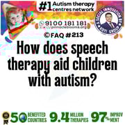 How does speech therapy aid children with autism?