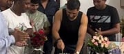 Dhoni celebrated his 44th birthday with his close friends..!?