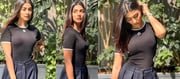 Pooja Hegde Raising Hotness In Tight Black Tops