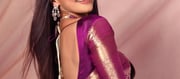 Pooja Hegde's Regal Radiance in Purple Silk..!!