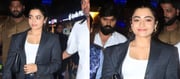 Rashmika Mandanna Snapped at the Airport Rocking a semi-formal Outfit