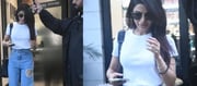 Samantha Tempts In White Tee and Heart Shaped Denim