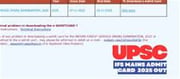 UPSC IFS Mains Exam 2025 admit card