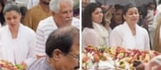 Manara wept bitterly during her father's last journey...
