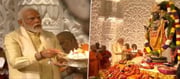 Ramlala's life consecration took place, PM Modi offered flowers of faith.
